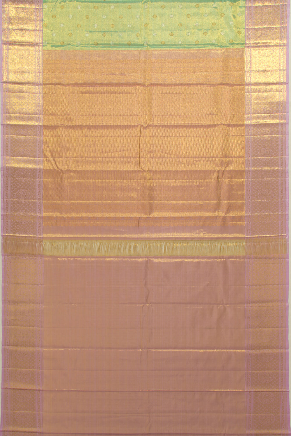 Kanchipuram Silk Tissue Butta Green Saree