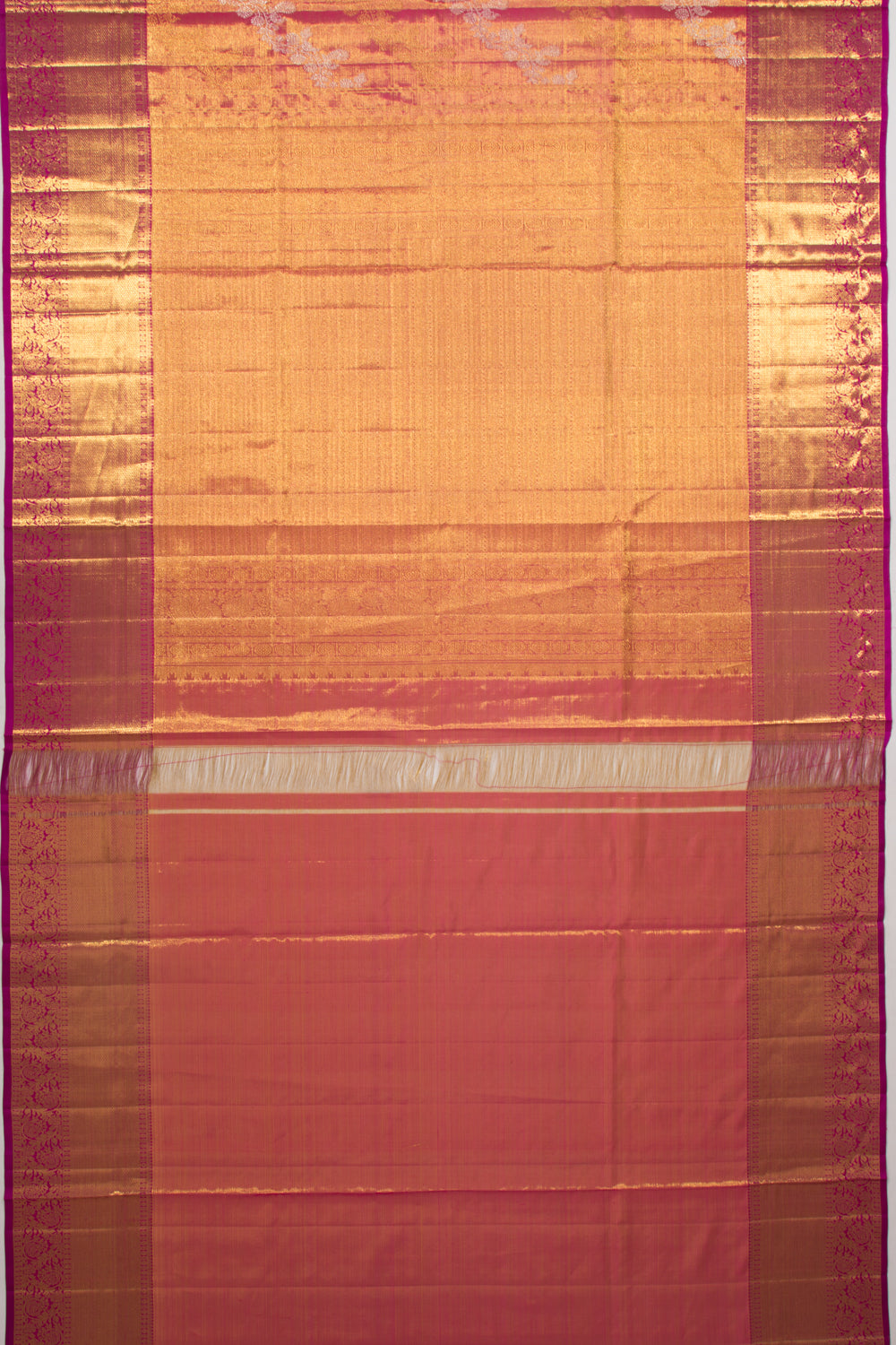 Kanchipuram Silk Tissue Jaal Pink Saree