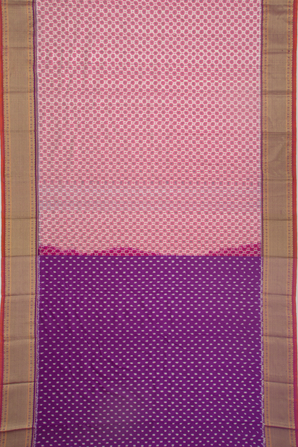 Kanchipuram Silk Ikat Pink Saree