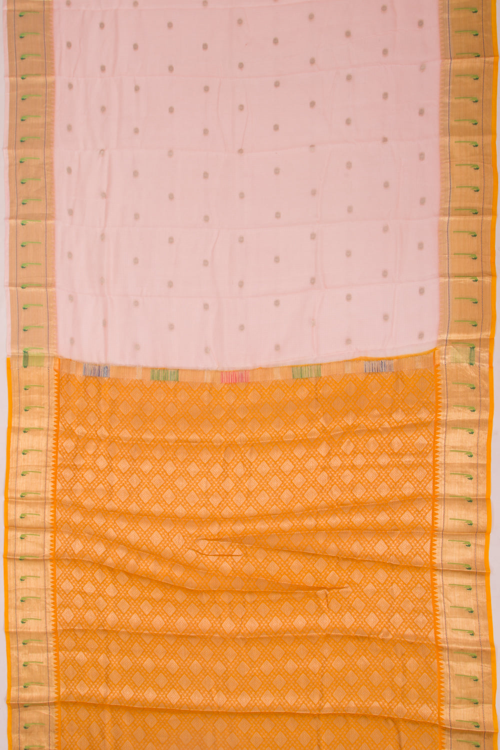 Kota Soft Silk Butta Peach Saree