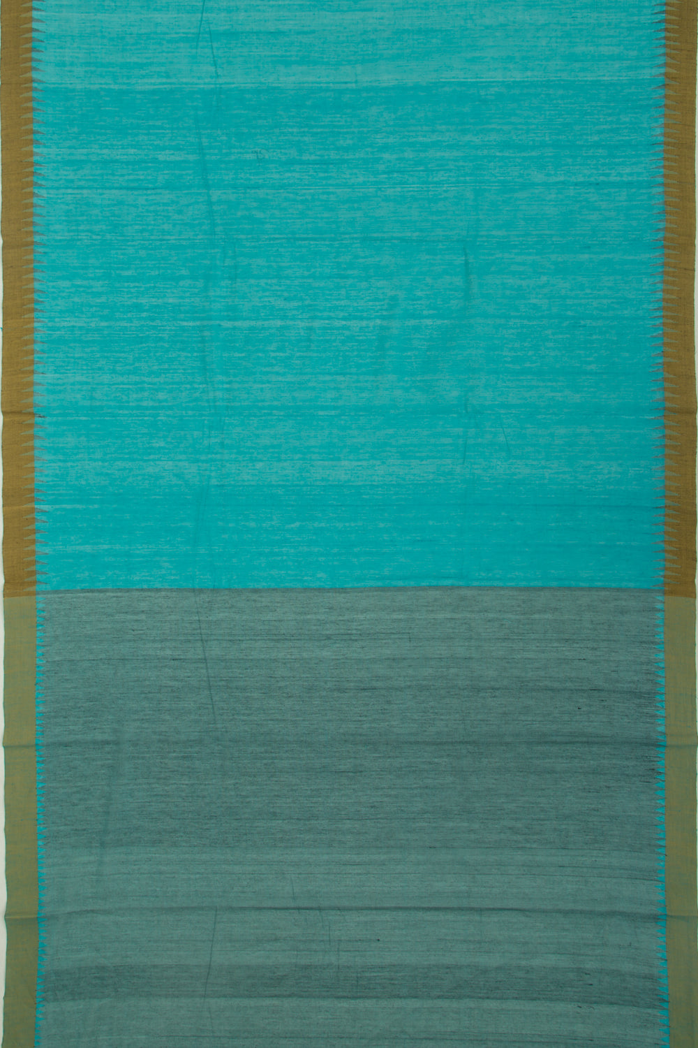 Ponduru Handspun Cotton Plain Blue Saree