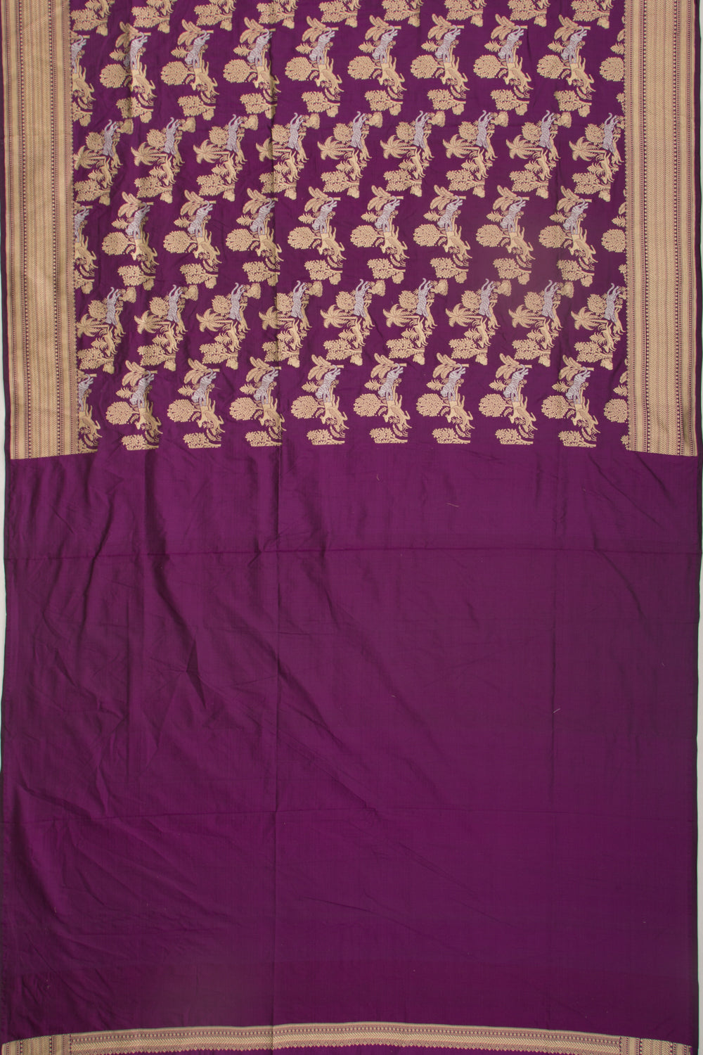 Banarasi Silk Jaal Purple Saree