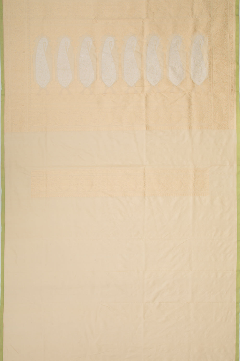 Banarasi Silk Leheriya Rangkat Cream Saree