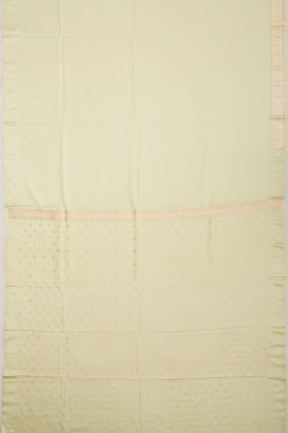 Banarasi Satin Jacquard Pastel Green Saree