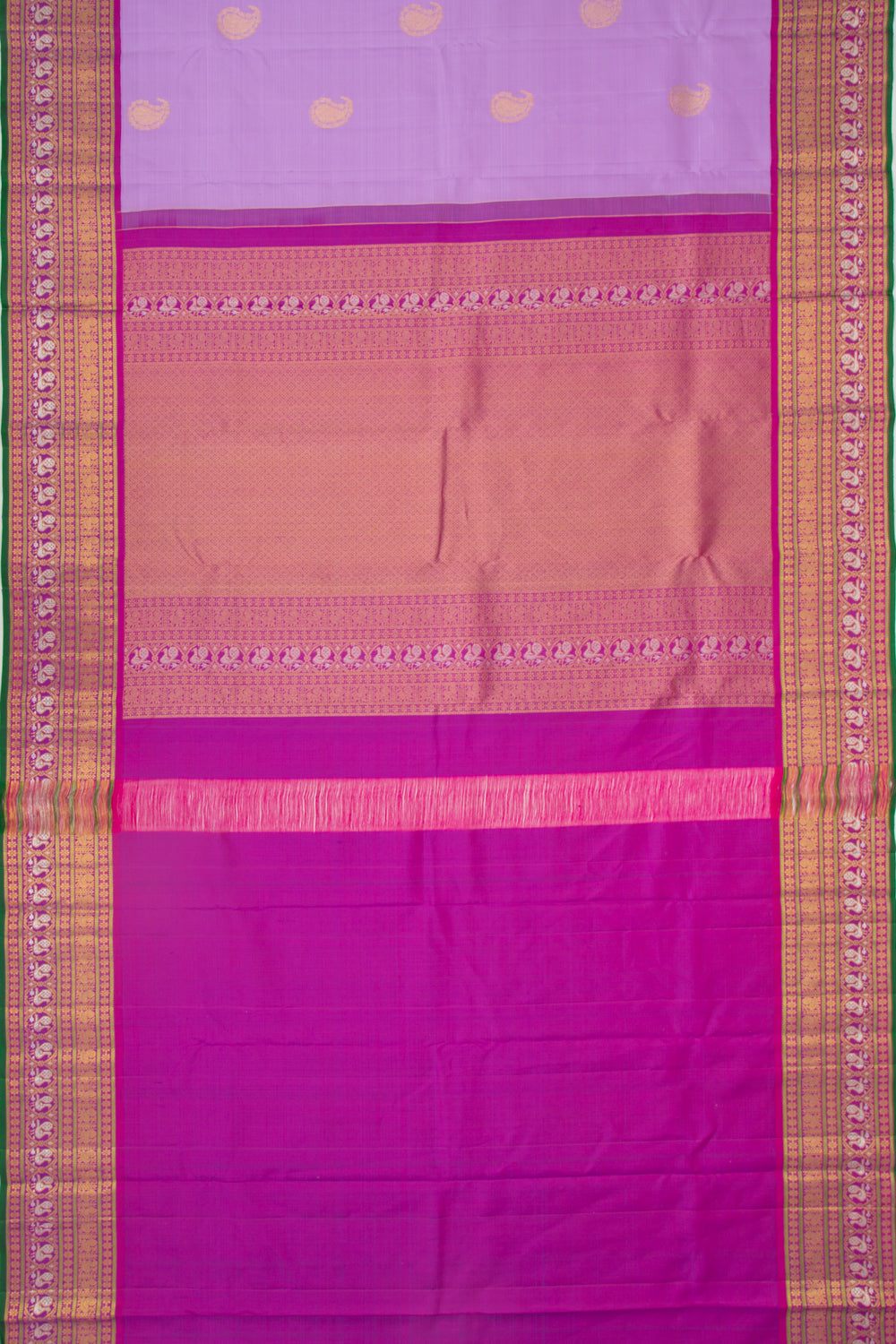 Kanchipuram Silk Butta Lavender Saree