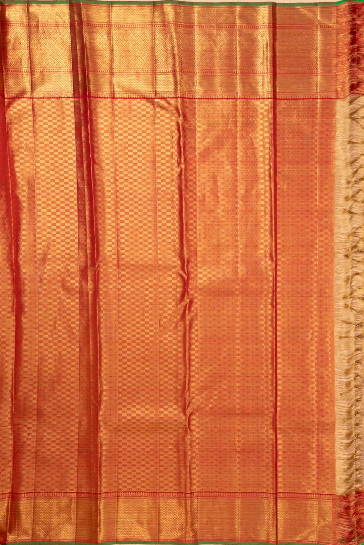 Kanchipuram Silk Tissue Brocade Lavender Saree