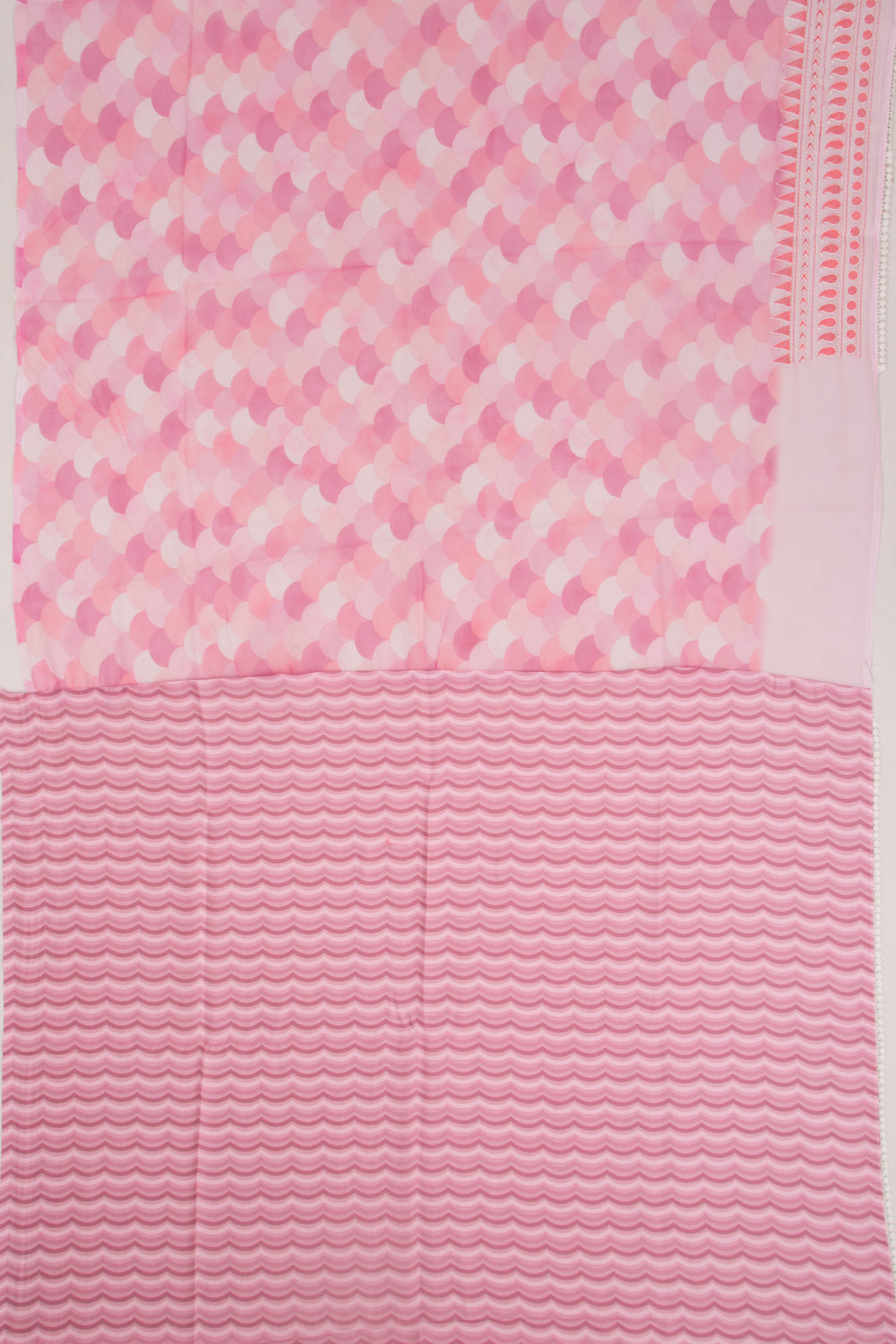 Organza Geometrical Brocade Pink saree