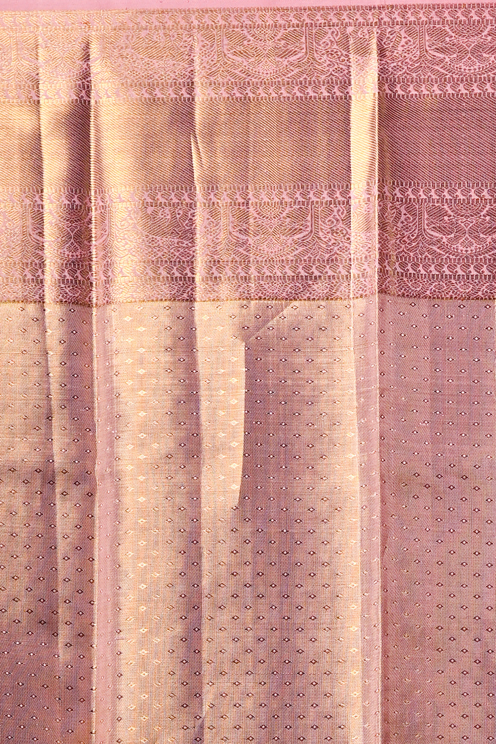 Kanchipuram Silk Tissue Brocade Gold Saree