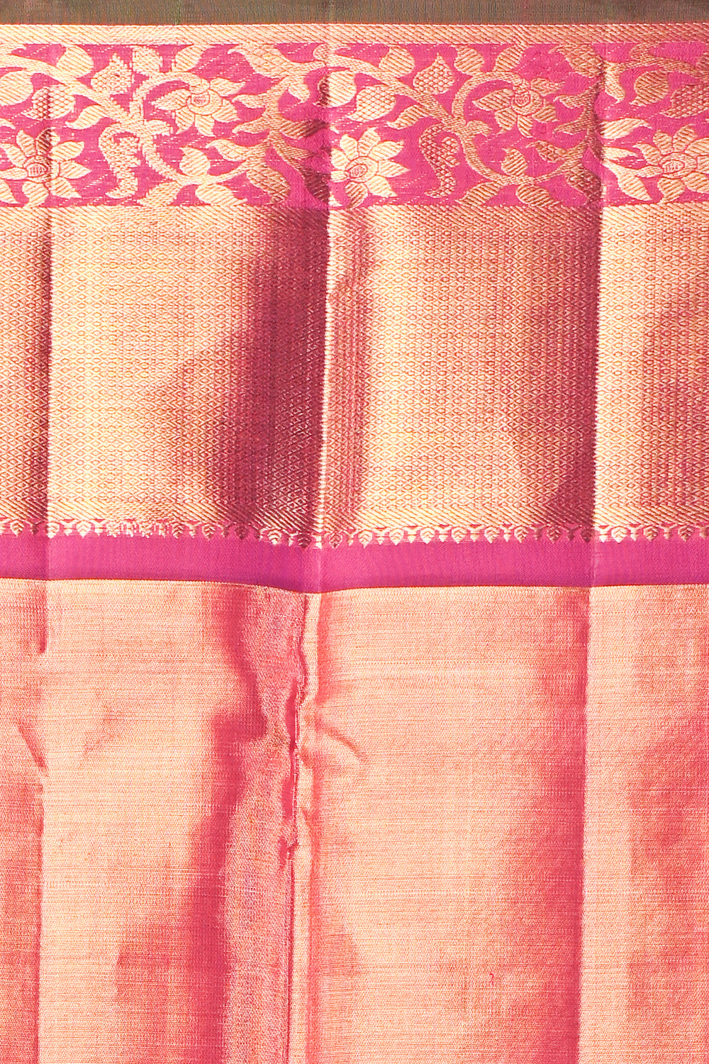 Kanchipuram Silk Tissue Brocade Gold Saree