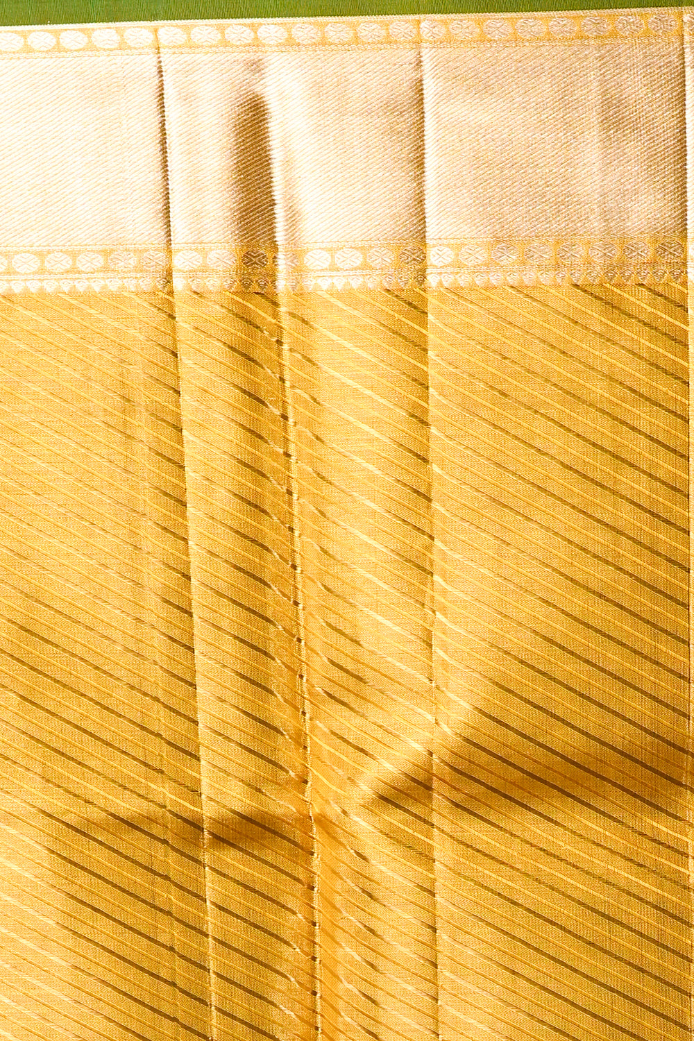 Kanchipuram Silk Tissue Brocade Gold Saree