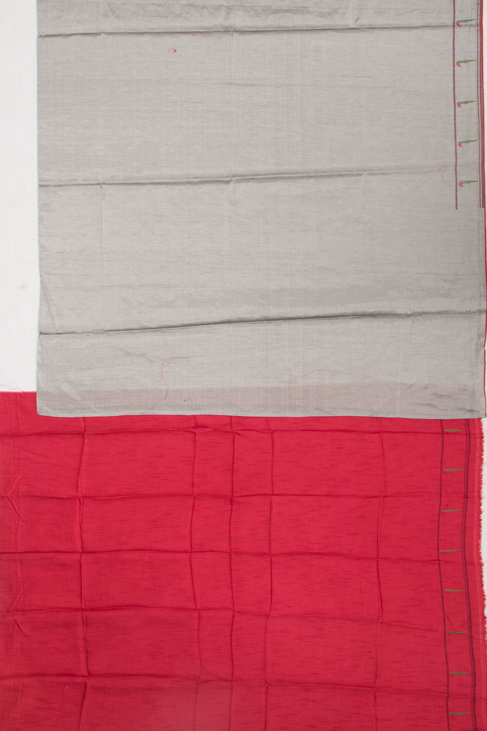Organza Tissue Plain Silver Saree