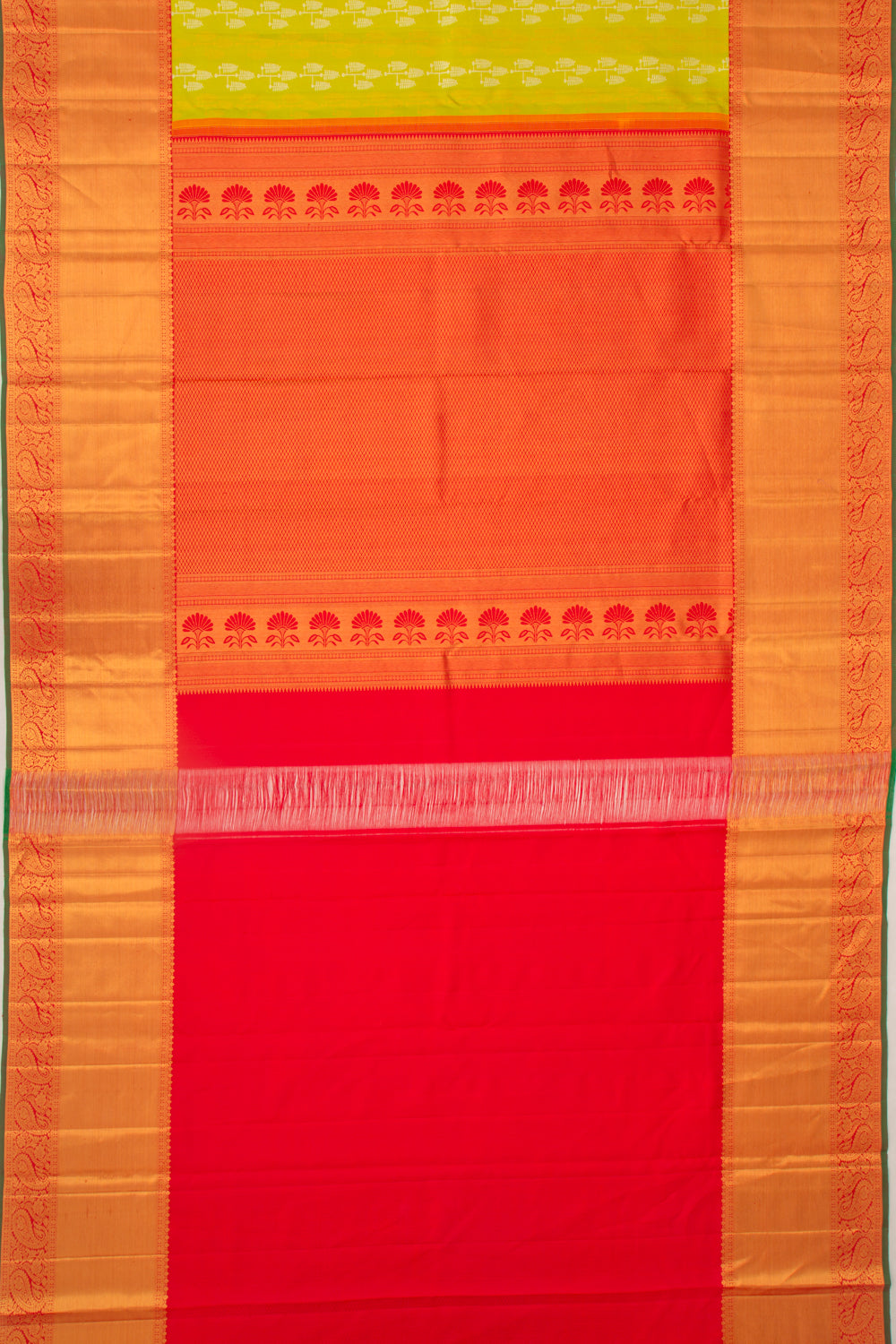 Kanchipuram Silk Brocade Green Saree