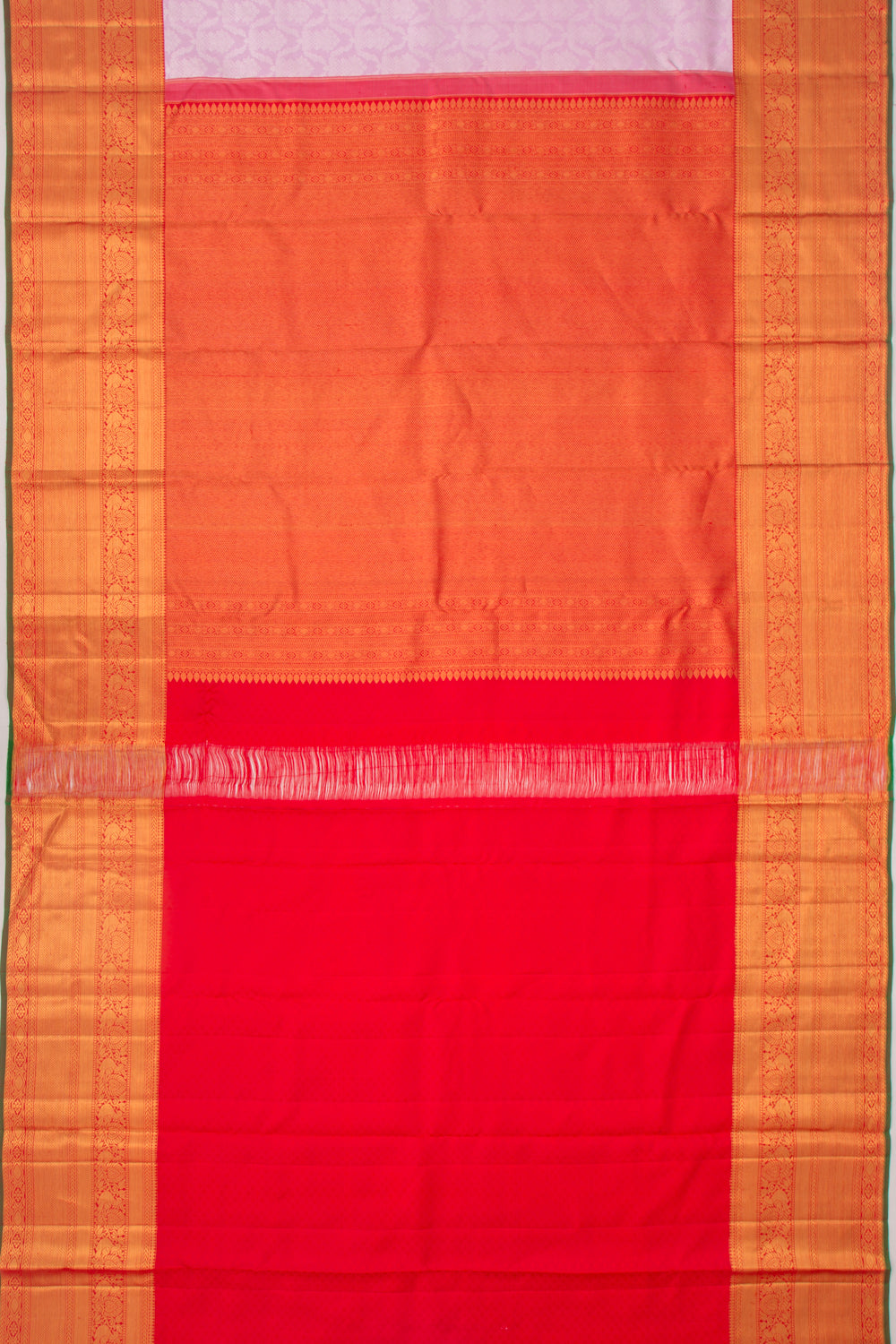 Kanchipuram Silk Jaal Lavender Saree
