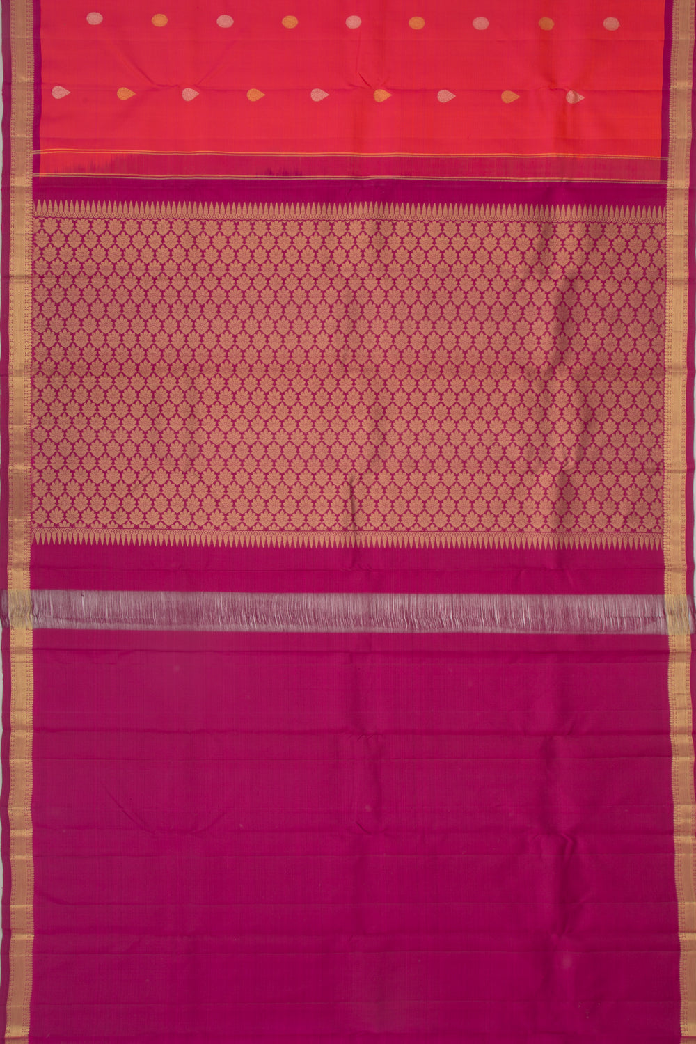 Kanchipuram Silk Butta Red Saree