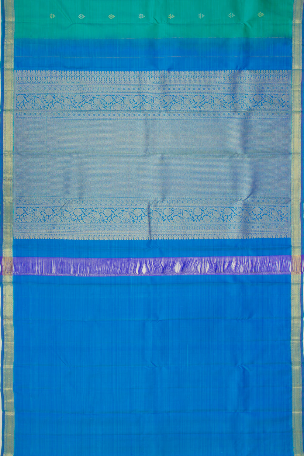 Kanchipuram Silk Butta Sea Green Saree