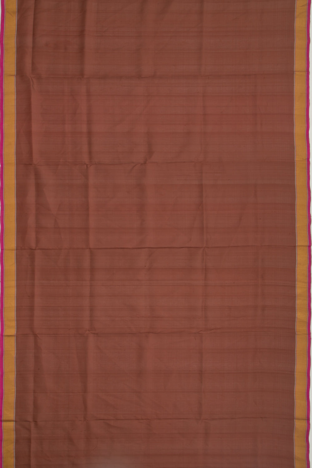 Uppada Silk Plain Brown Saree