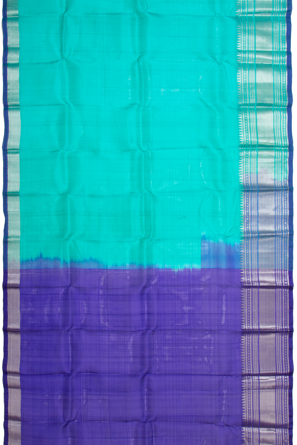 Taranga Kanchi Silk Plain Sea Green Saree