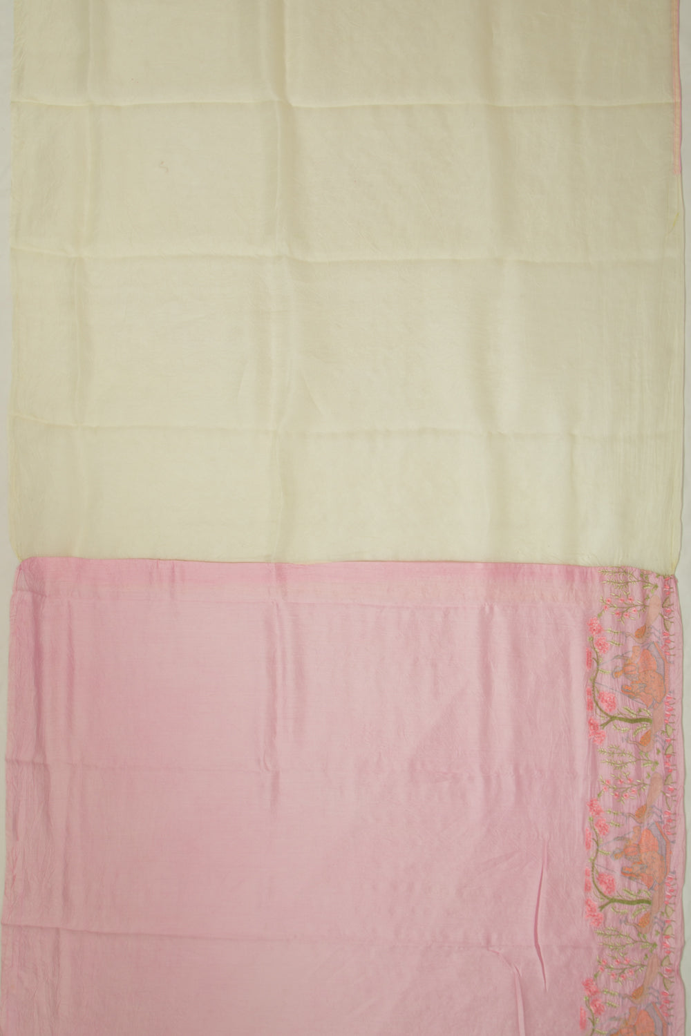 Organza Embroidery Butta Pastel Green Saree