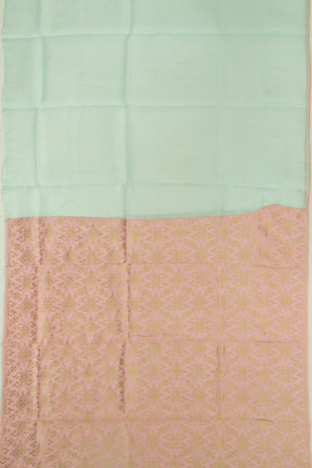 Organza Embroidery Butta Green Saree
