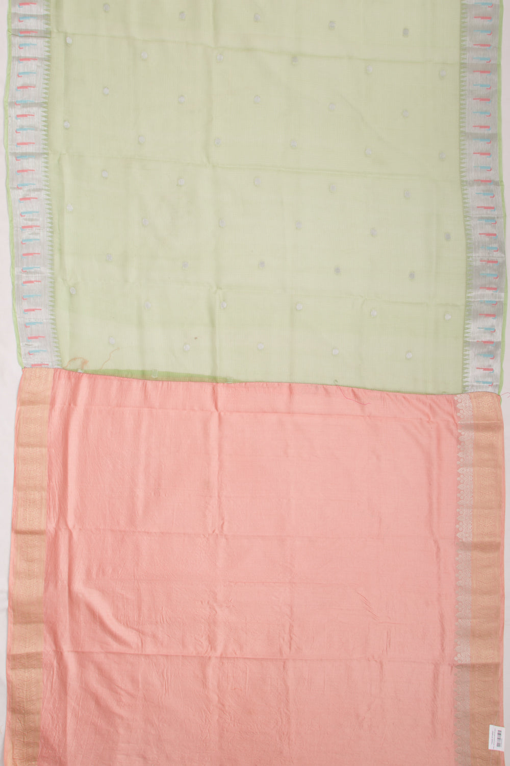 Kota Soft Silk Butta Green Saree
