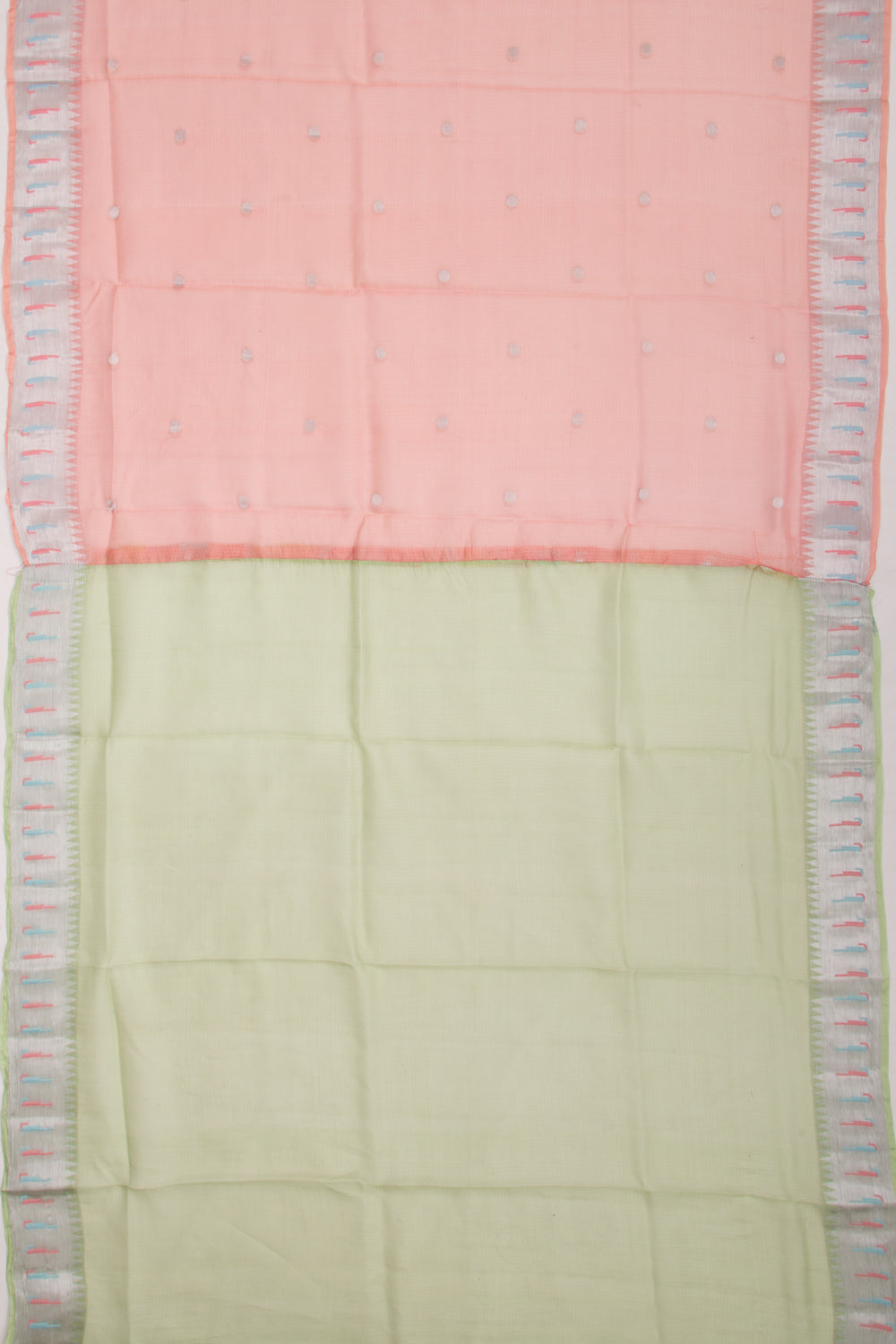 Kota Soft Silk Butta Orange Saree