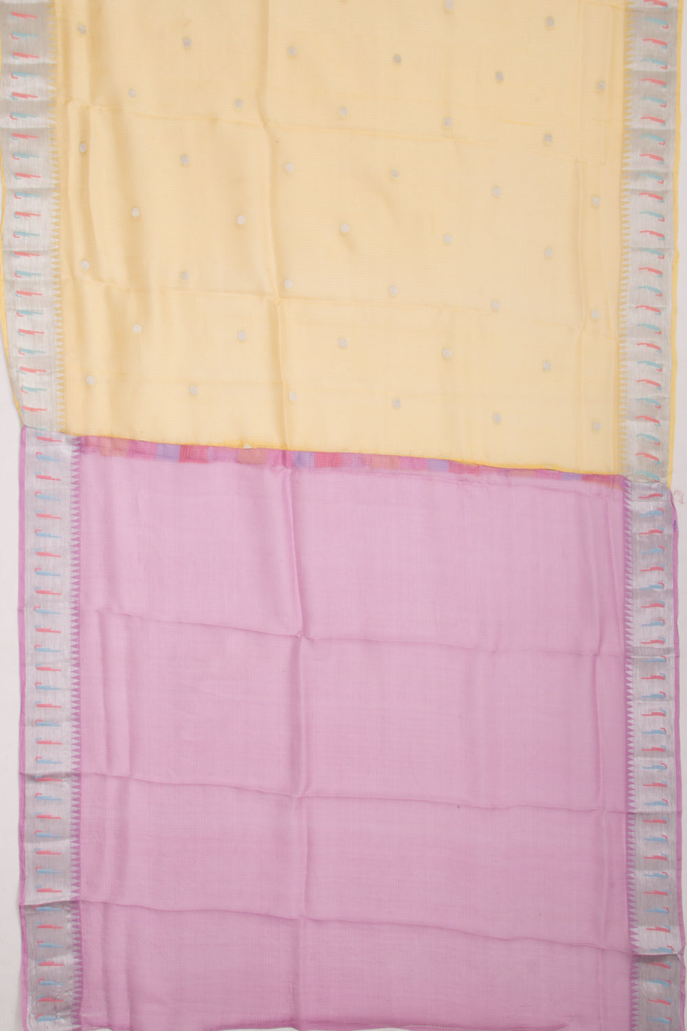 Kota Soft Silk Butta Yellow Saree