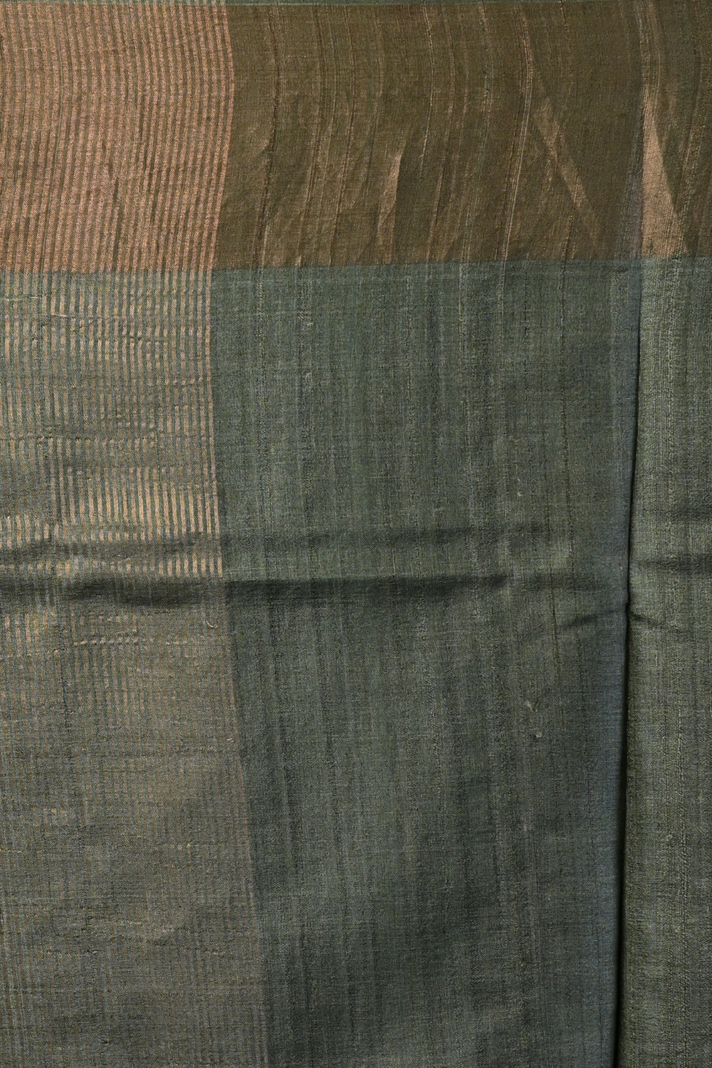 Tussar Floral Printed Green Saree