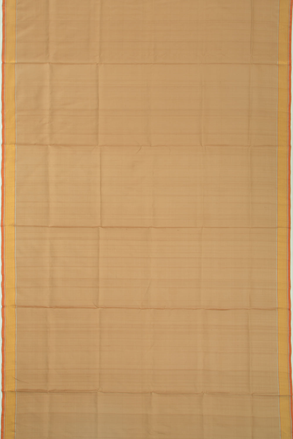 Uppada Silk Plain Beige Saree