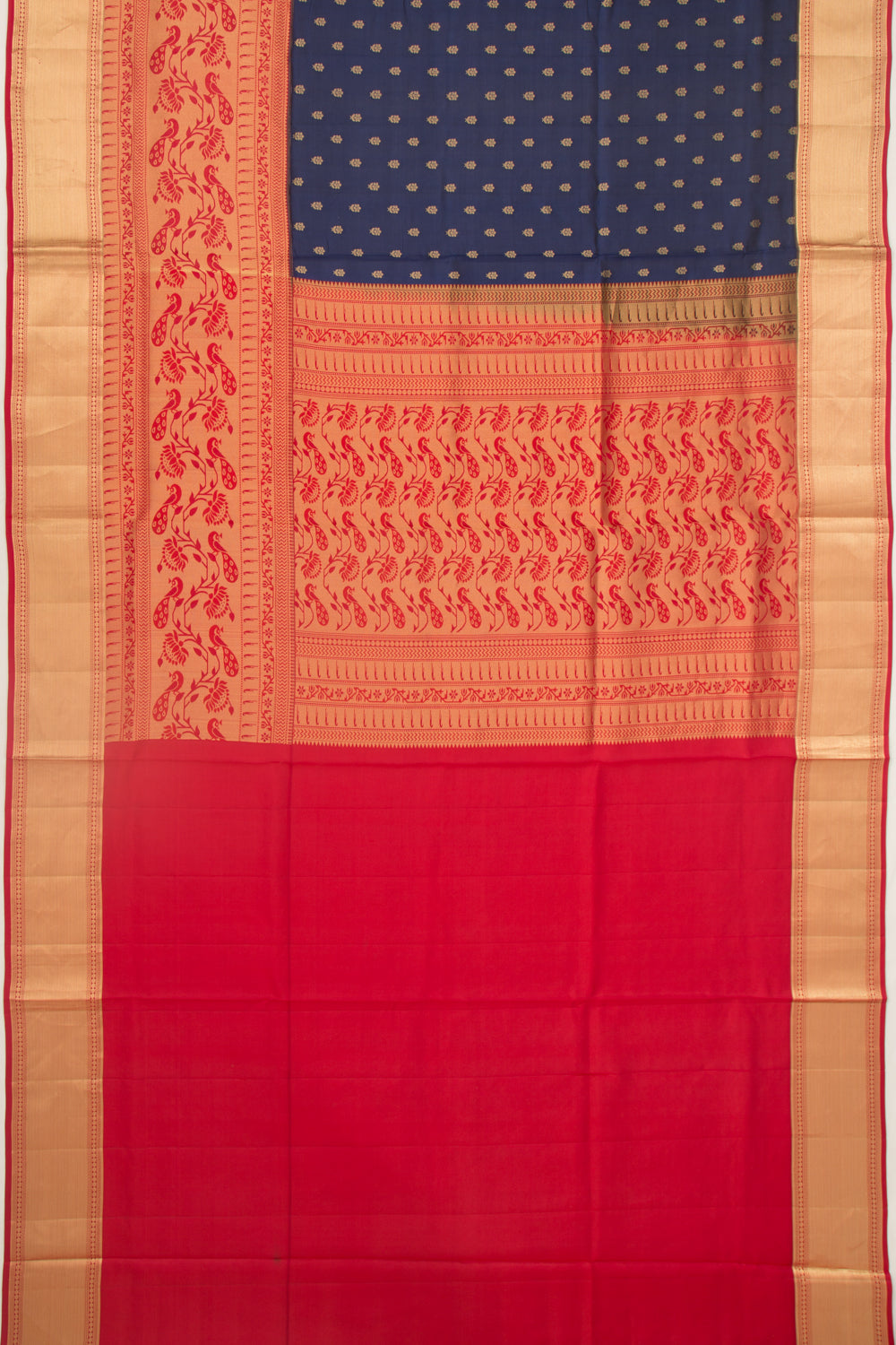 Coimbatore Silk Butta Dark Blue Saree