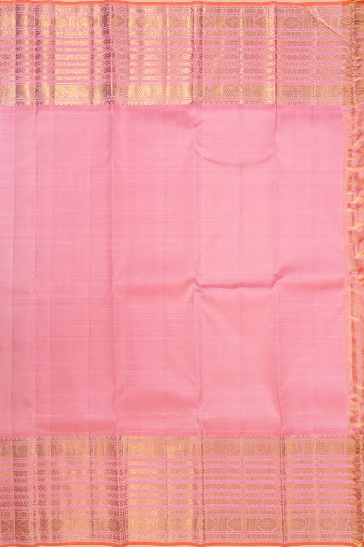Kanchipuram Silk Checks And Butta Yellow Saree