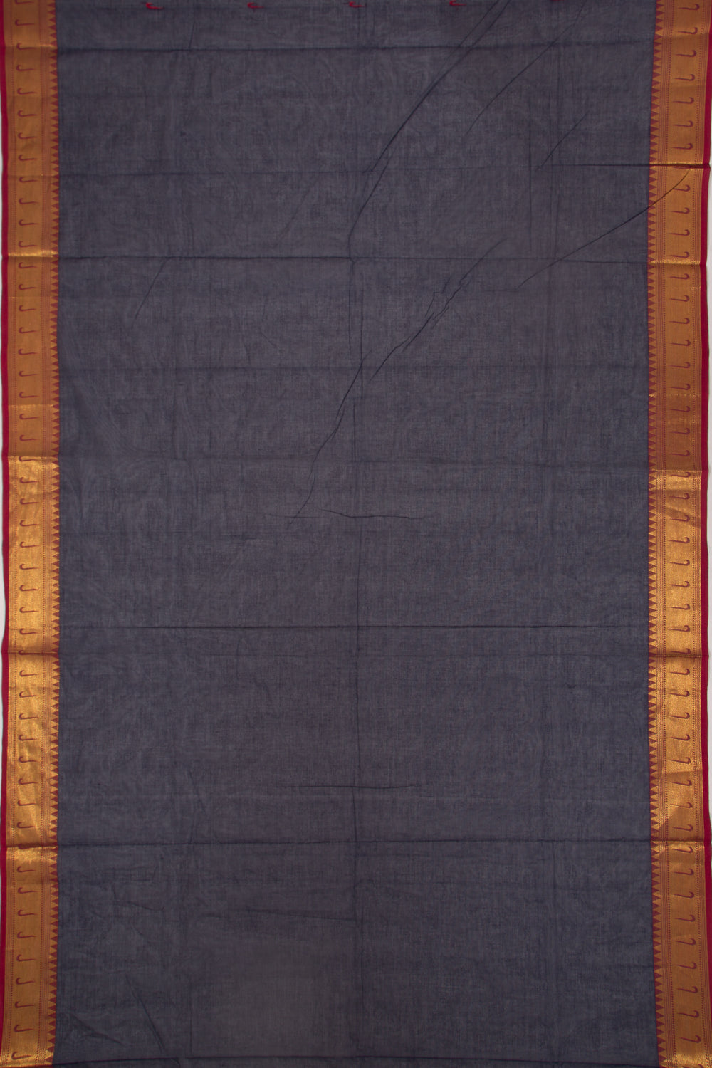 Chettinad Cotton Butta Dark Blue Saree