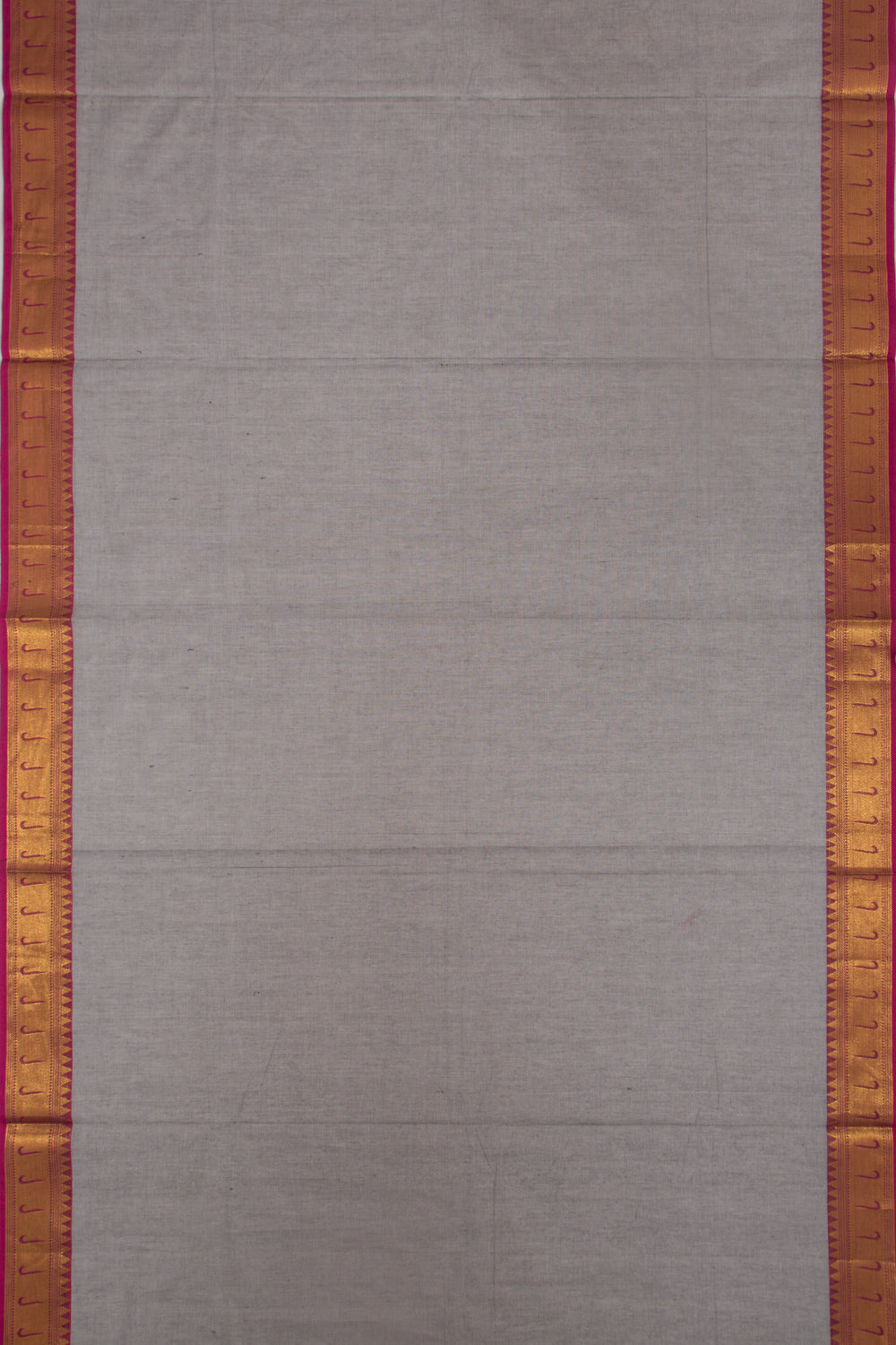 Handspun Cotton Butta Grey Saree