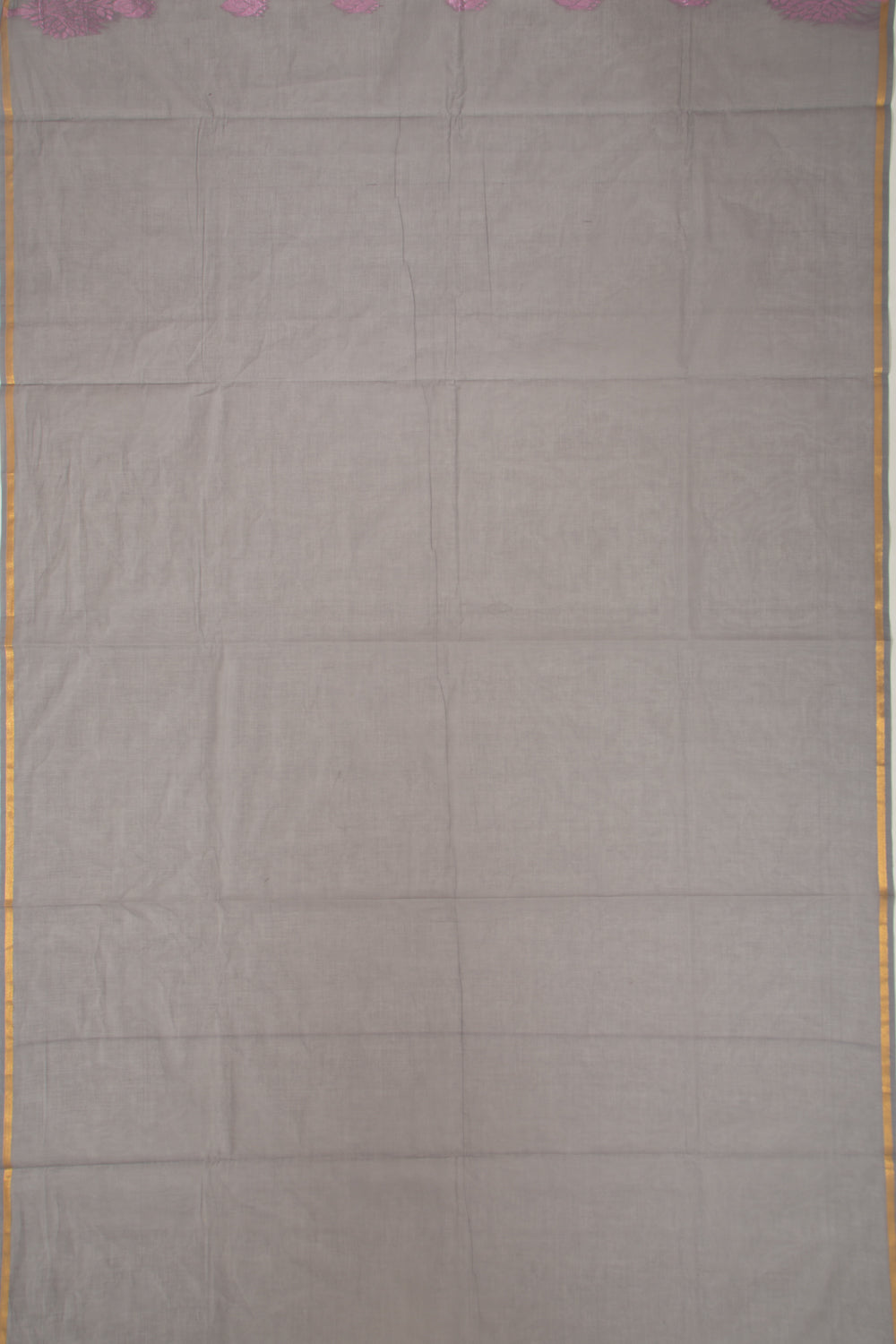 Chettinad Cotton Butta Grey Saree