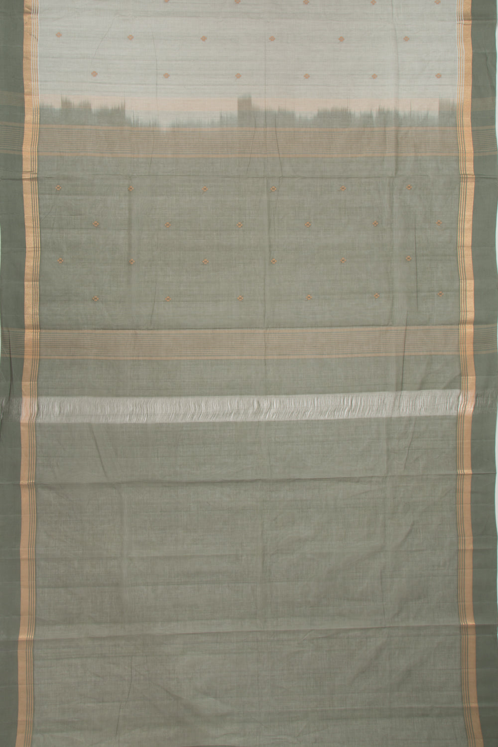 Chettinad Cotton Butta Pastel Grey Saree