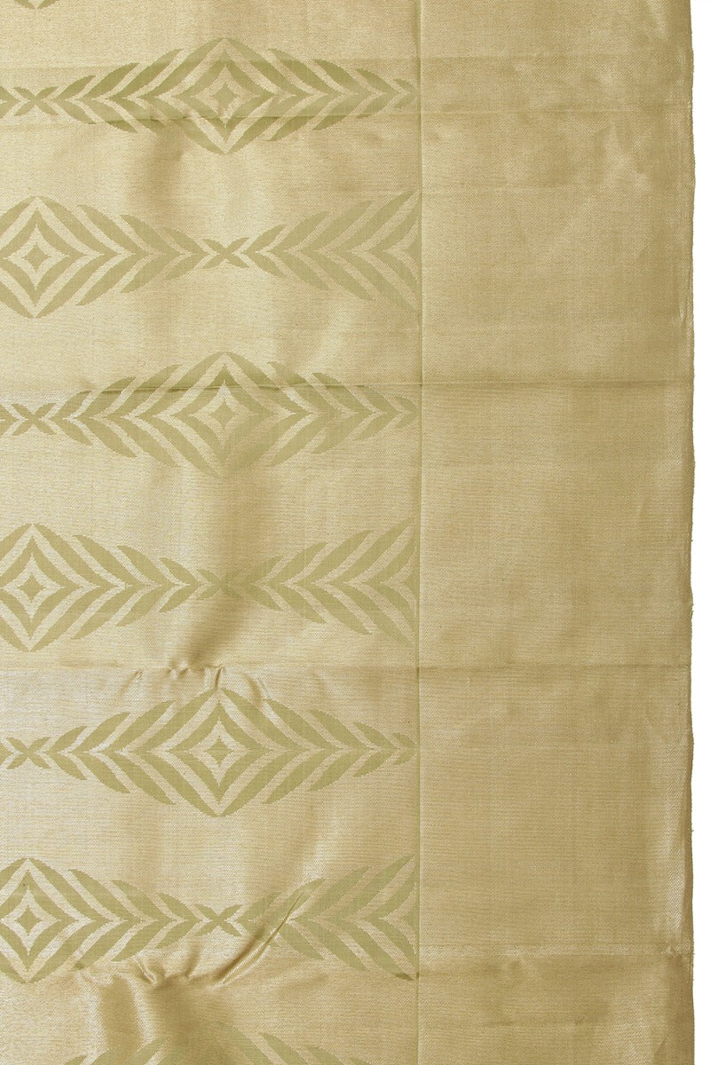 Kanchipuram Silk Tissue Brocade Mehendi Green Saree
