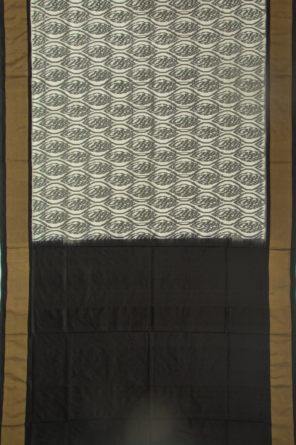 Pochampally Silk Ikat Off White Saree