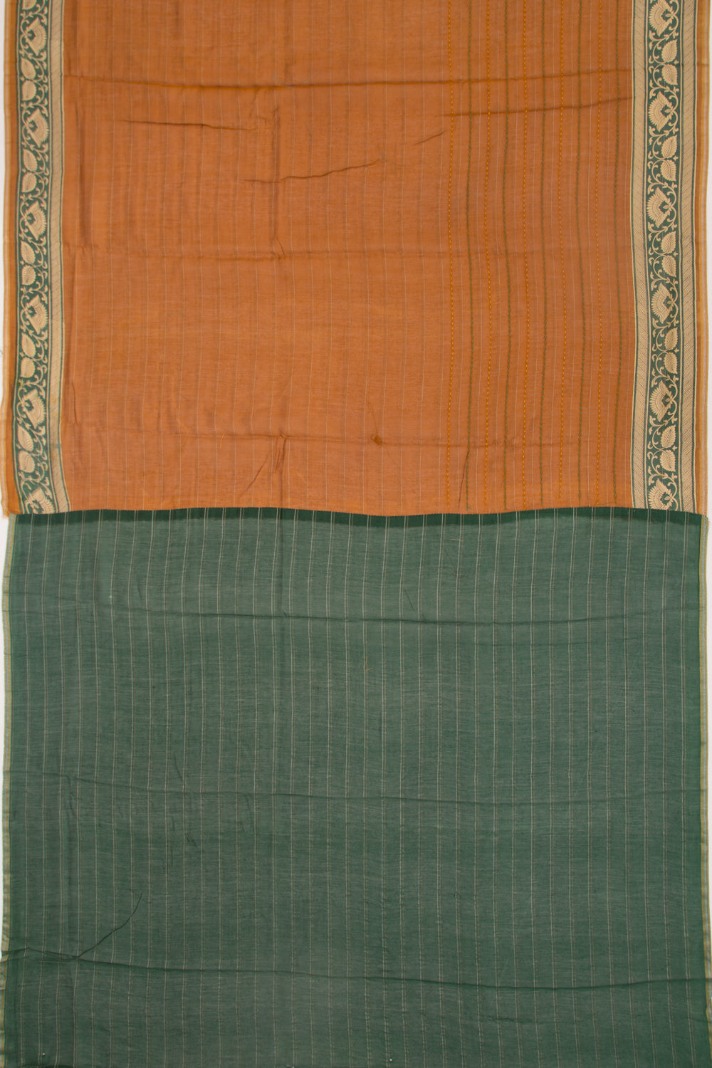 Chanderi Cotton Kanta Work Mustard Yellow Saree