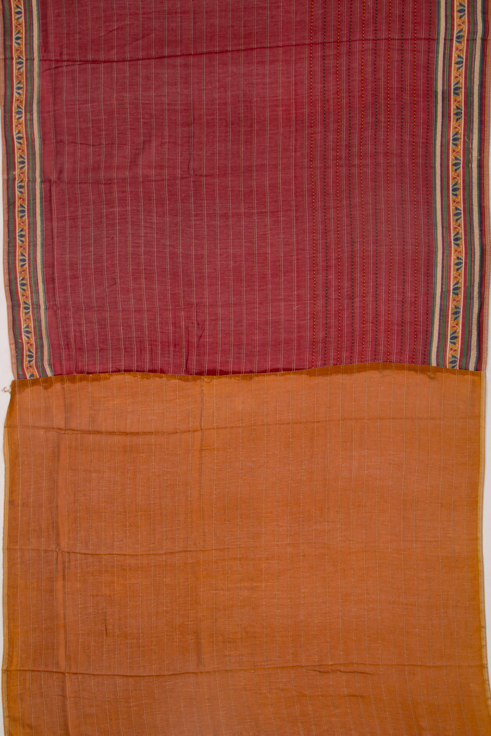 Chanderi Cotton Kanta Work Maroon Saree