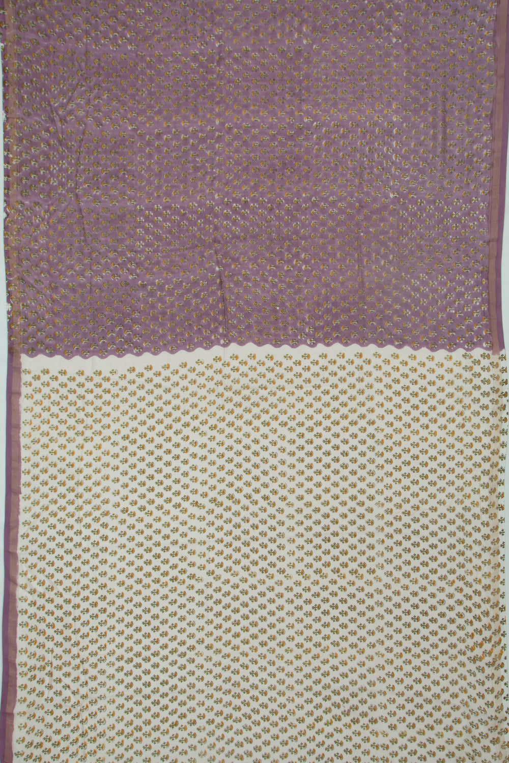 Chanderi Silk Floral Printed Lilac Saree