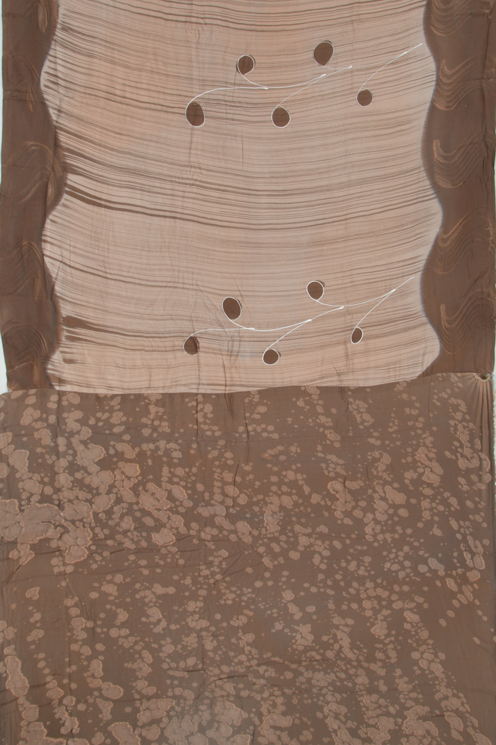 Chanderi Silk Floral Printed Beige Saree