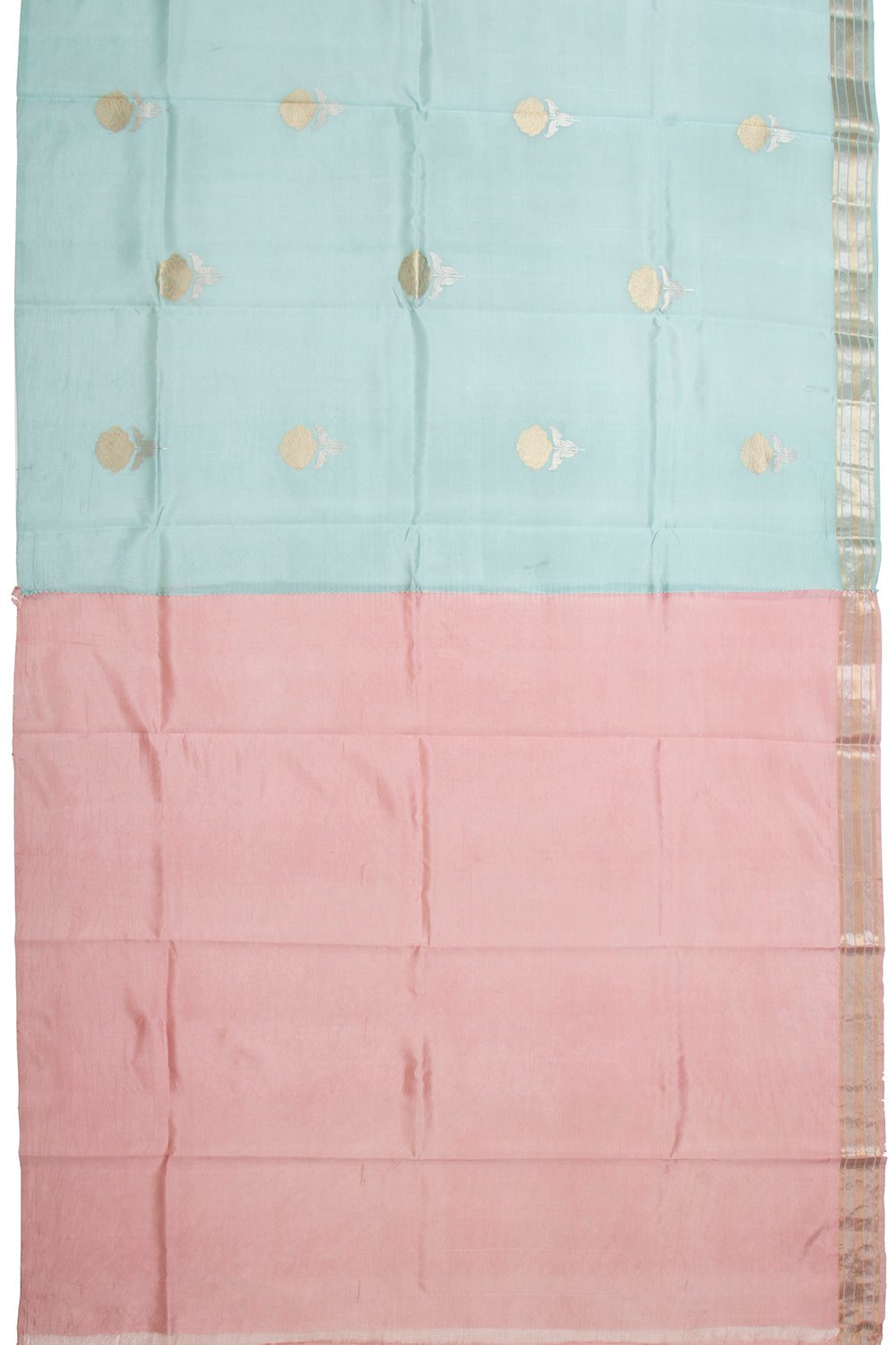 Banarasi Silk Katan Butta Sky Blue Saree