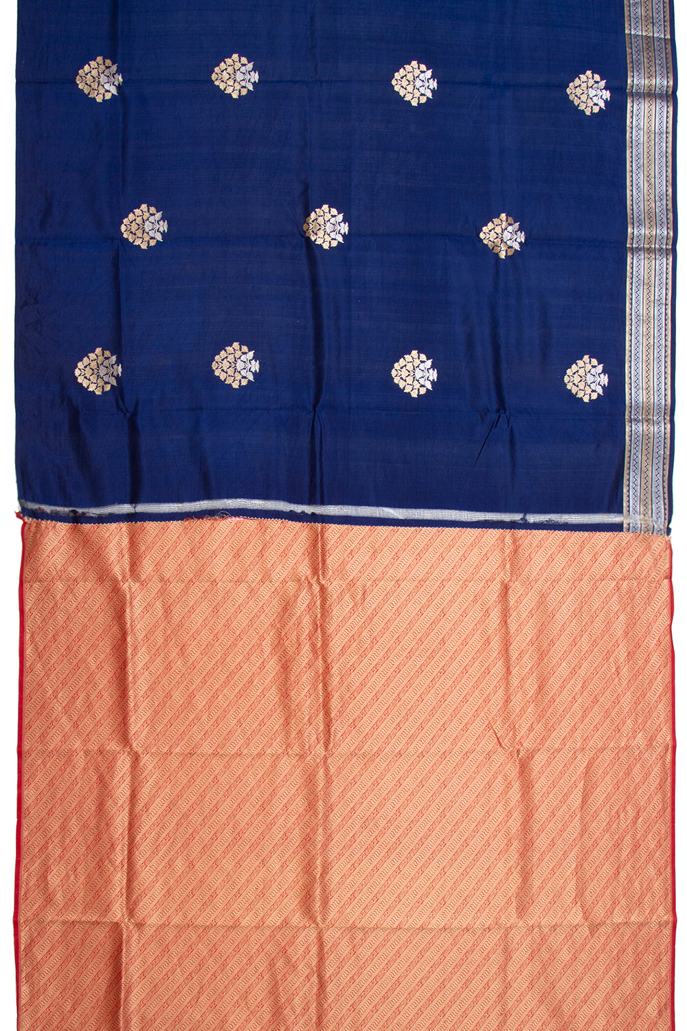 Banarasi Silk Katan Butta Dark Blue Saree