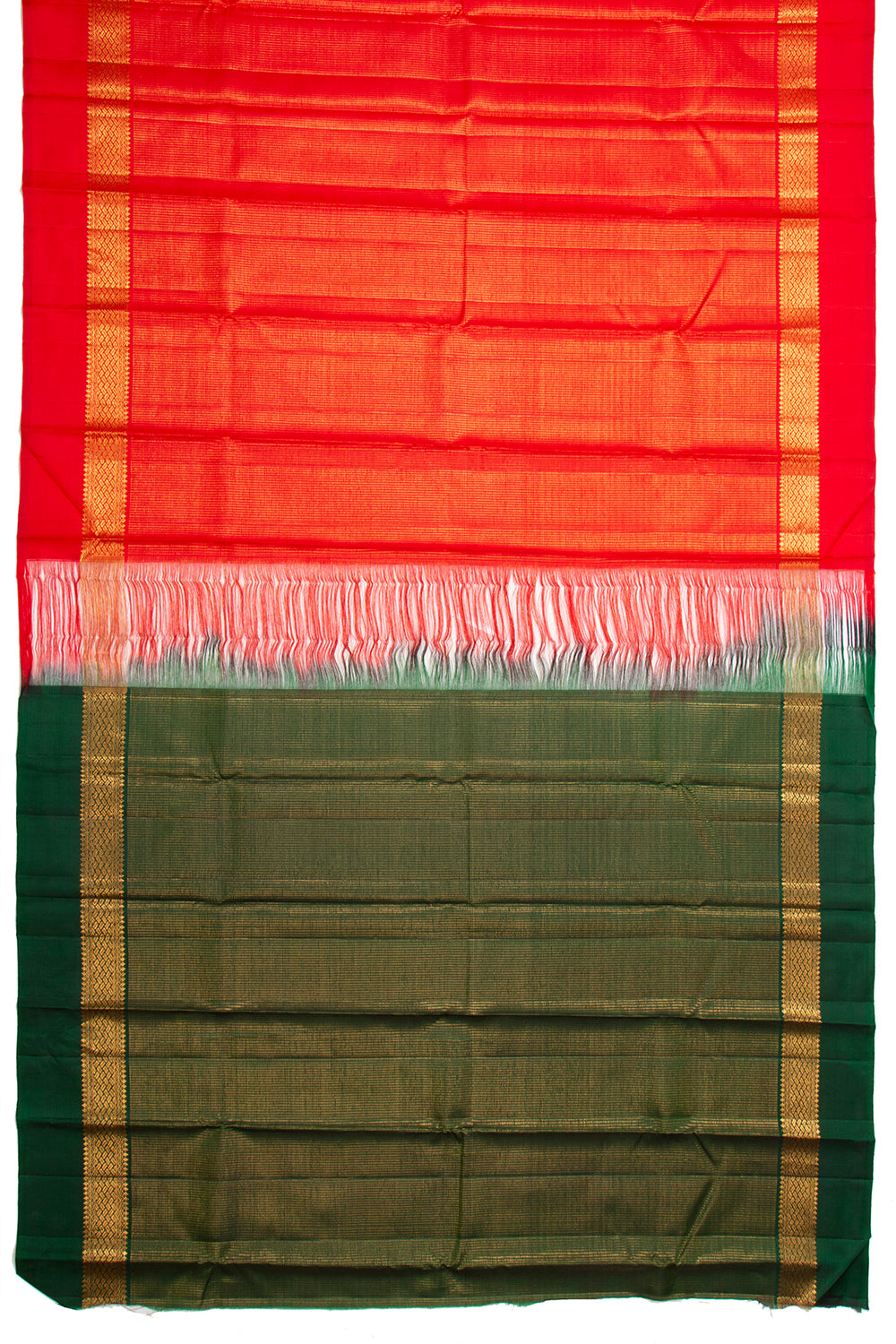 Kanchipuram Silk Brocade Red Saree