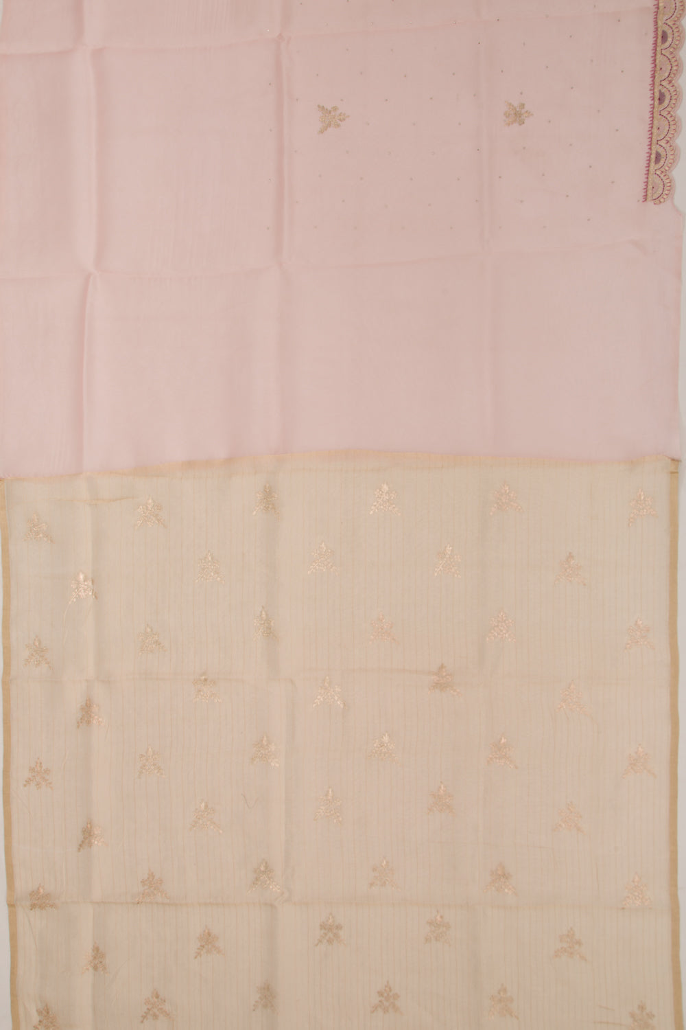 Organza Butta Pink Saree
