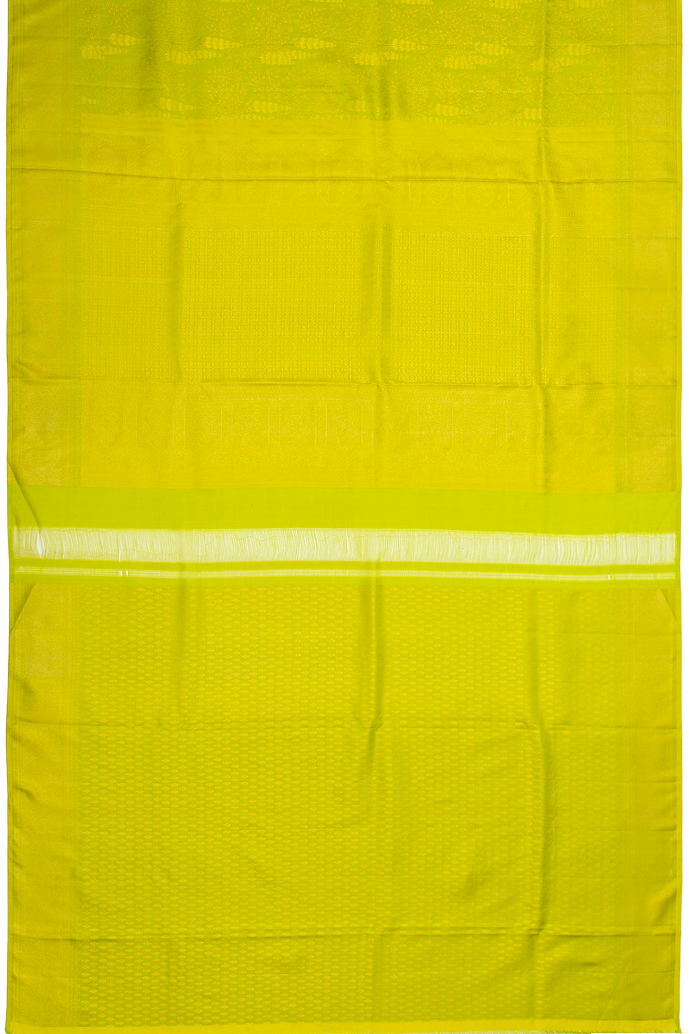 Kanchipuram Silk Brocade Lime Green Saree