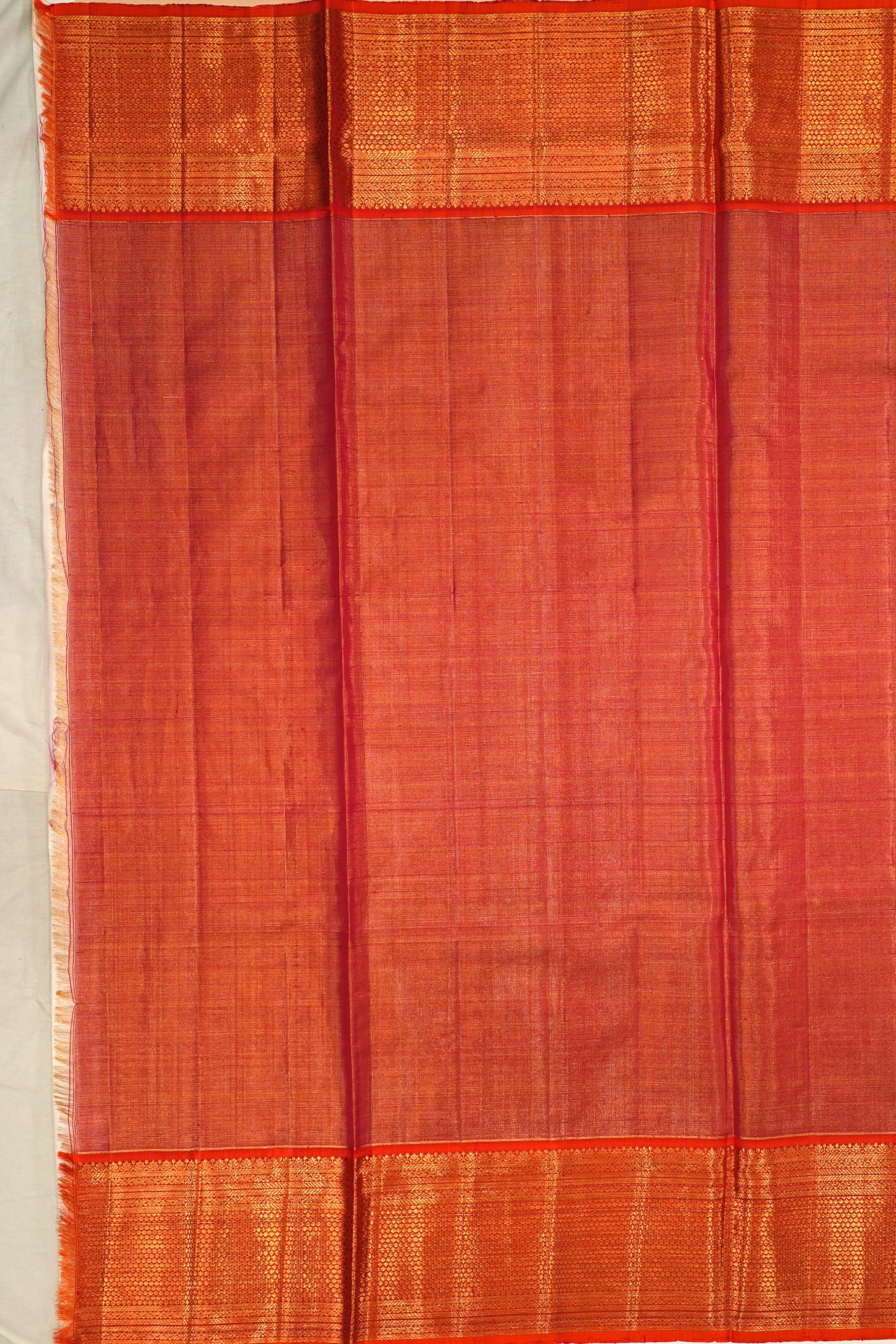 Kanchipuram Silk Tissue Brocade Gold Saree