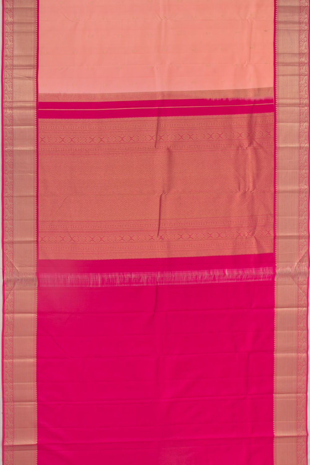 Taranga Kanchi Silk Butta Peach Saree