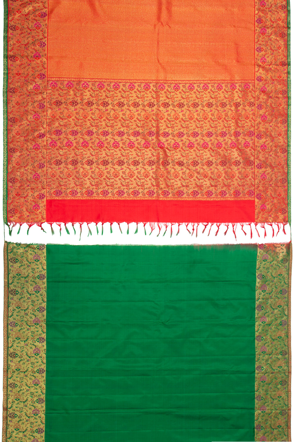 Kanchipuram Silk Brocade Red Saree
