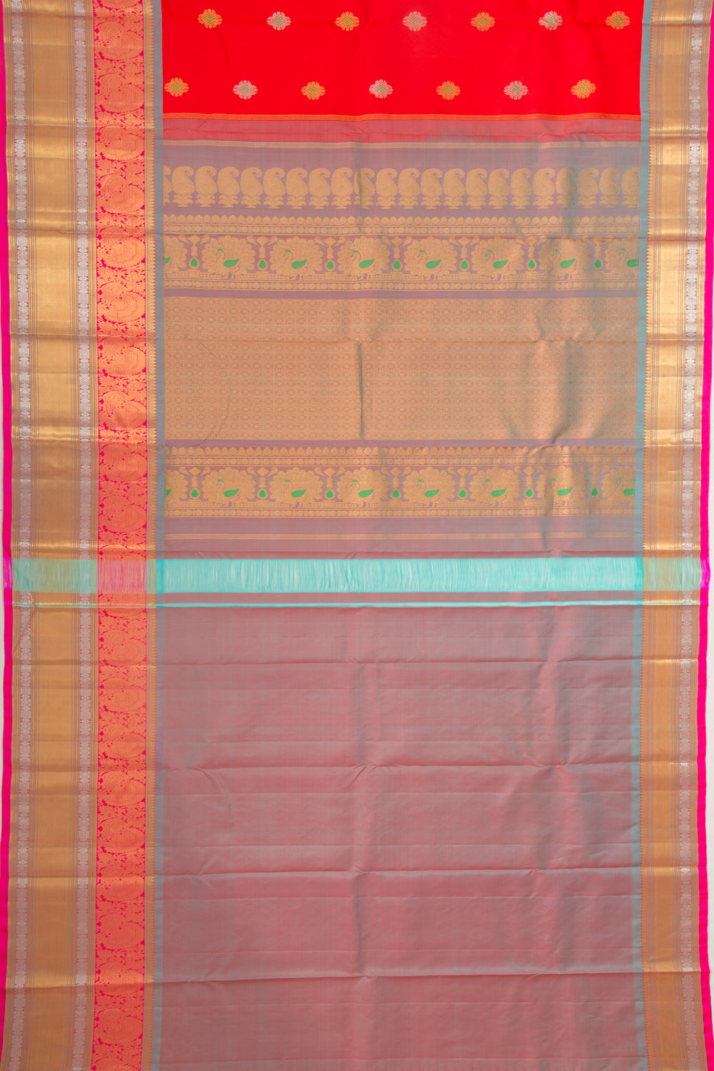 Taranga Kanchi Silk Butta Red Saree