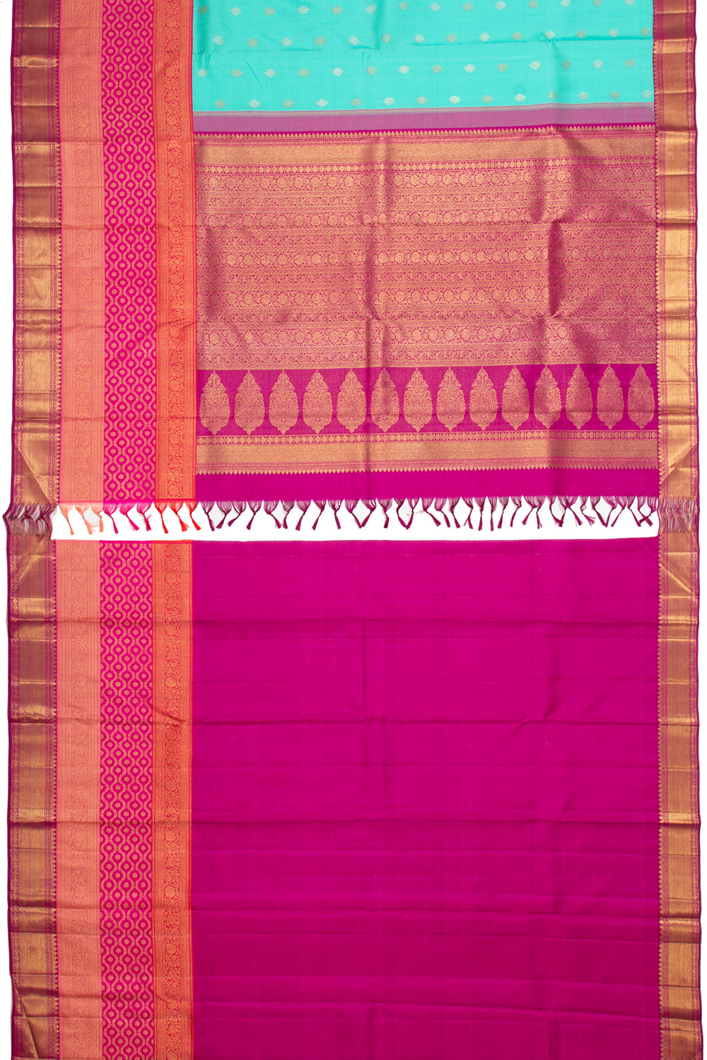 Kanchipuram Silk Butta Sky Blue Saree